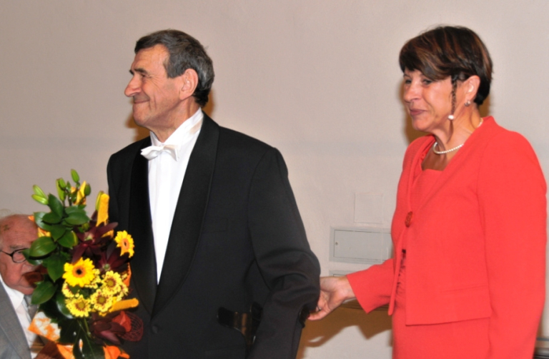 František Peterka  a Lidie Vajnerová na předávání Pocty hejtmana v roce 2009.